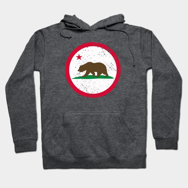 Retro California State Flag // Vintage California Grunge Emblem Hoodie by Now Boarding